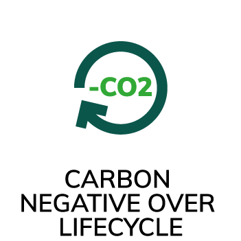 Carbon negative over lifecycle